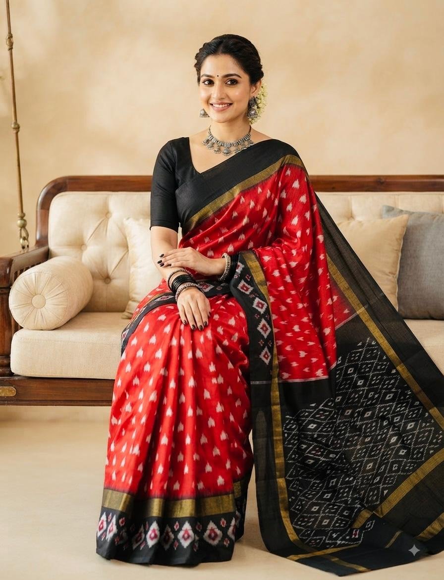 Lightweight Ikat Silk - PSRGG11-LSWBCTDCC-03
