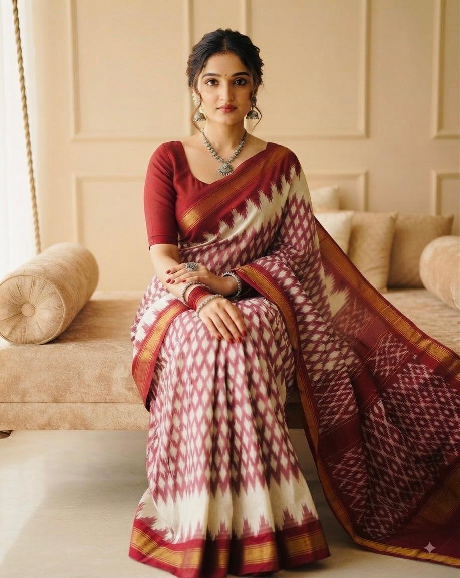 Lightweight Ikat Silk - PSRGG11-LSWBCTDCC-04