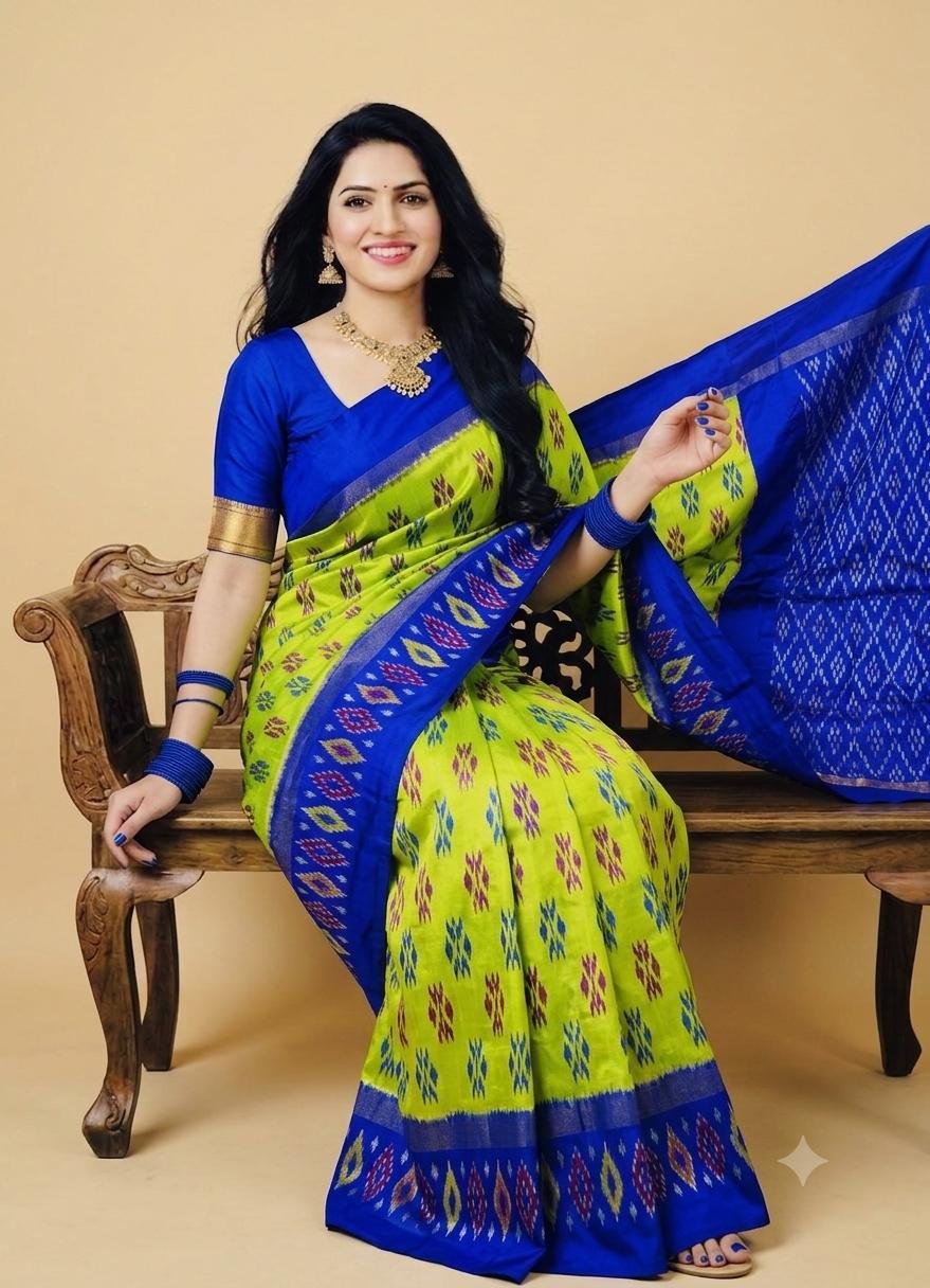 Lightweight Ikat Silk - PSRGG11-LSWBCTDCC-06