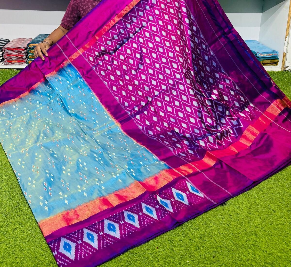 Lightweight Ikat Silk - PSRGG19-LSWBCTDCC-03