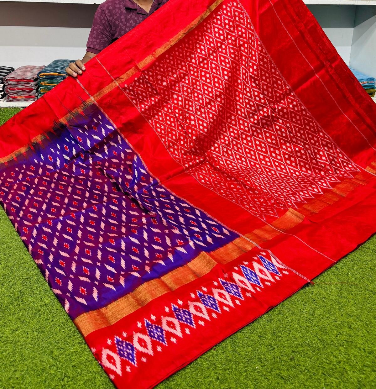 Lightweight Ikat Silk - PSRGG19-LSWBCTDCC-08