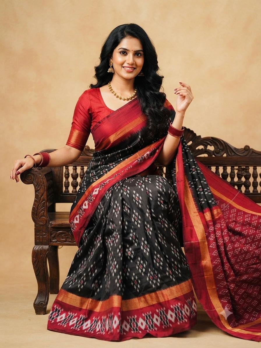 Lightweight Ikat Silk - PSRGL08-LSWBCTDCC-01