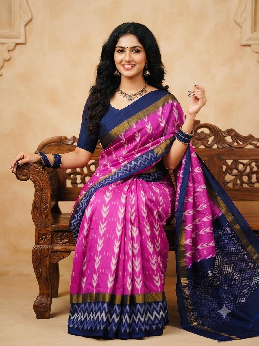 Lightweight Ikat Silk - PSRGL08-LSWBCTDCC-03