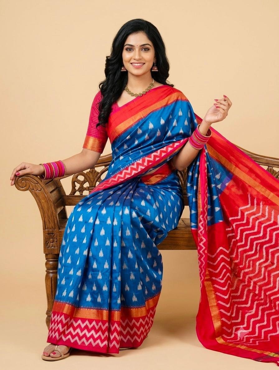 Lightweight Ikat Silk - PSRGL08-LSWBCTDCC-11