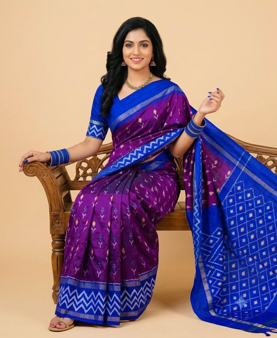 Lightweight Ikat Silk - PSRGL08-LSWBCTDCC-13