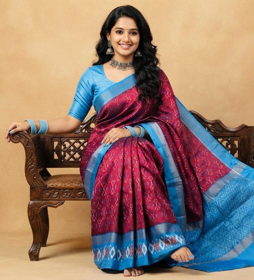 Lightweight Ikat Silk - PSRGL08-LSWBCTDCC-33
