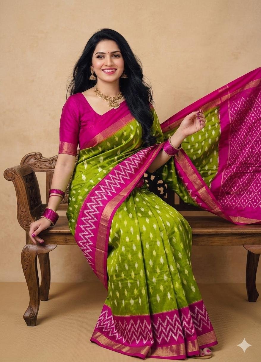 Lightweight Ikat Silk - PSRGL14-LSWBCTDCC-05
