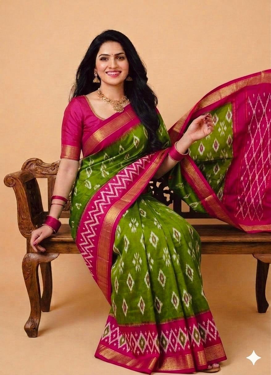 Lightweight Ikat Silk - PSRGL14-LSWBCTDCC-06