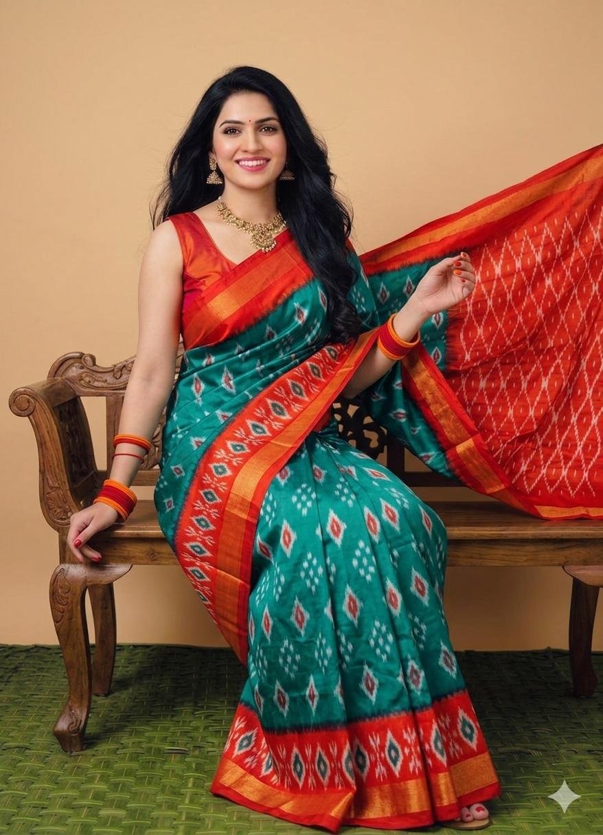 Lightweight Ikat Silk - PSRGL14-LSWBCTDCC-08