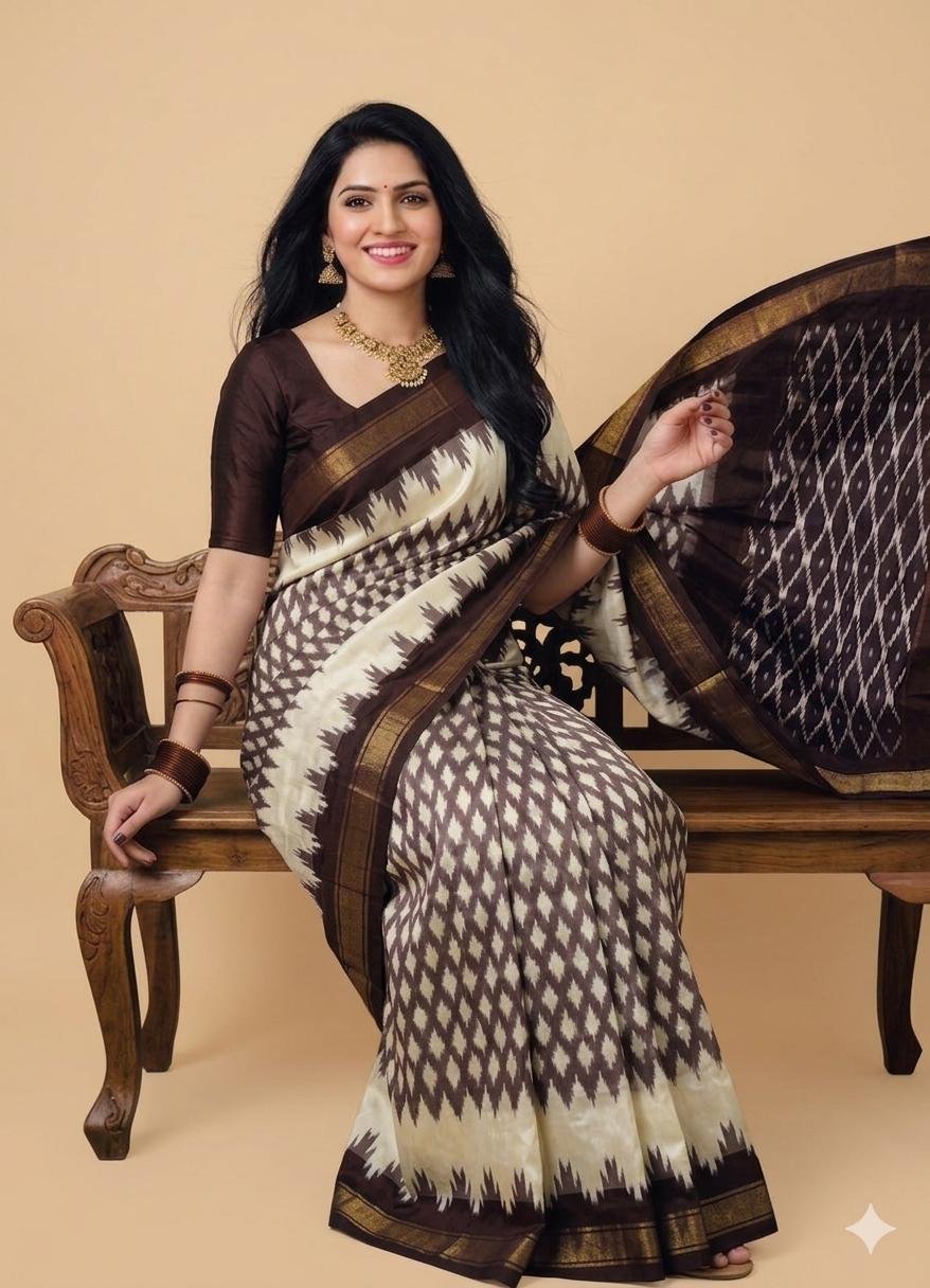 Lightweight Ikat Silk - PSRGL14-LSWBCTDCC-09