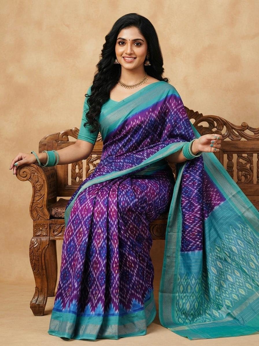 Lightweight Ikat Silk - PSRGL14-LSWBCTDCC-12