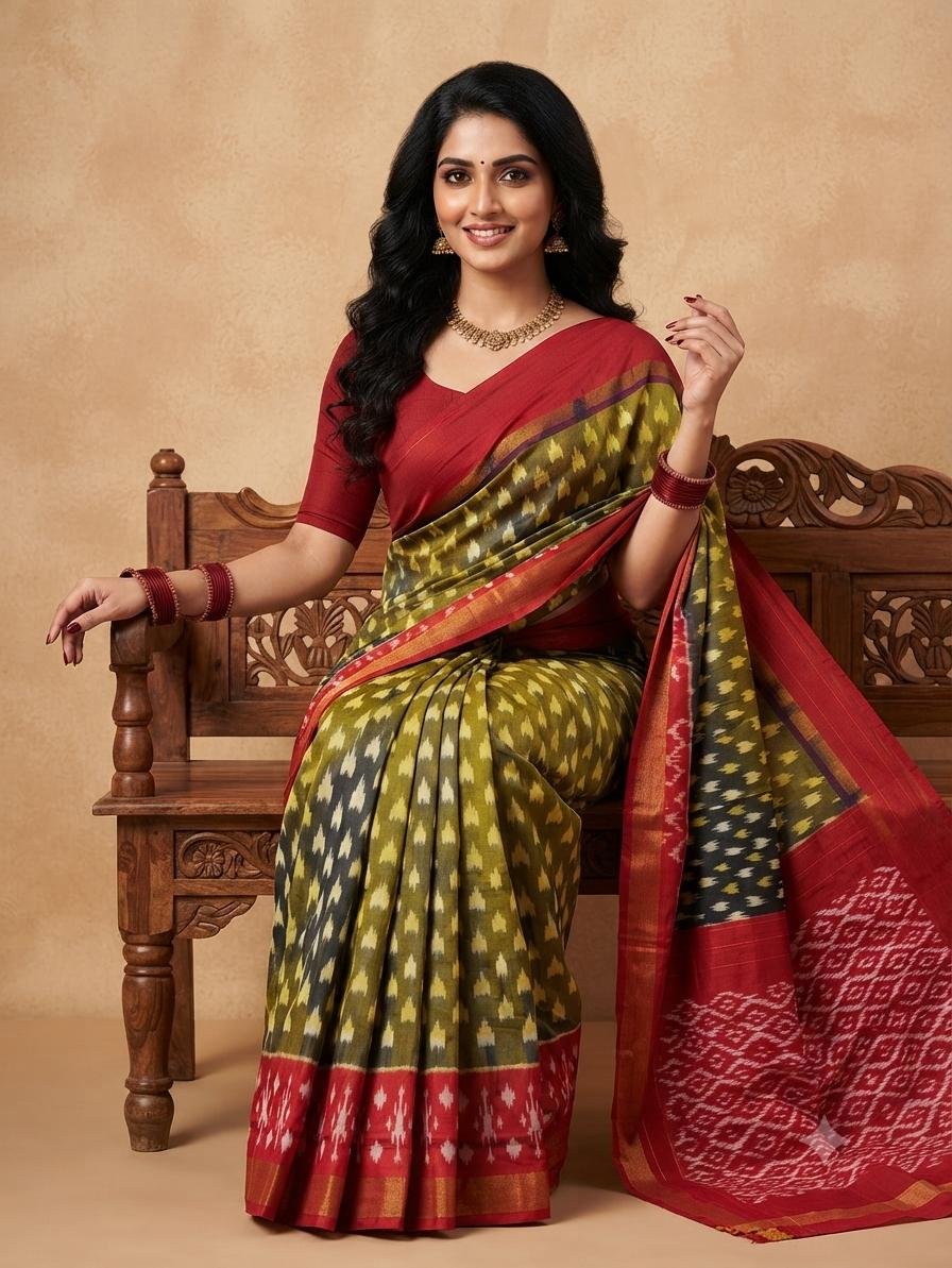 Lightweight Ikat Silk - PSRGL14-LSWBCTDCC-17