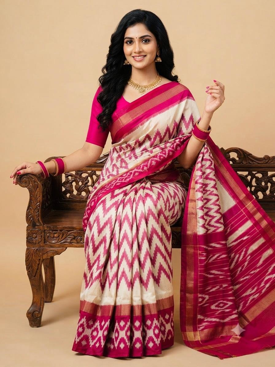 Lightweight Ikat Silk - PSRGL14-LSWBCTDCC-27