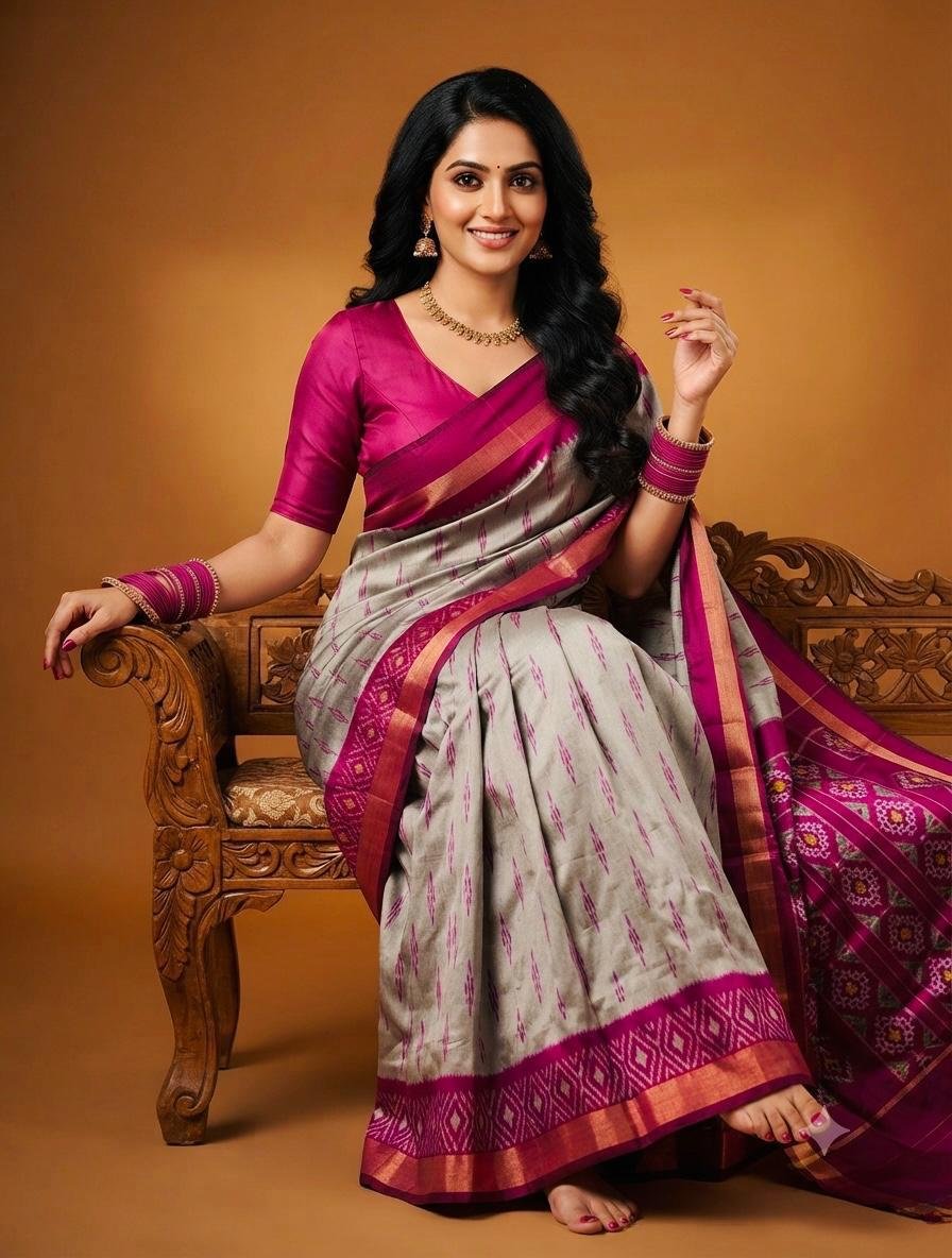 Lightweight Ikat Silk - PSRGL14-LSWBCTDCC-28