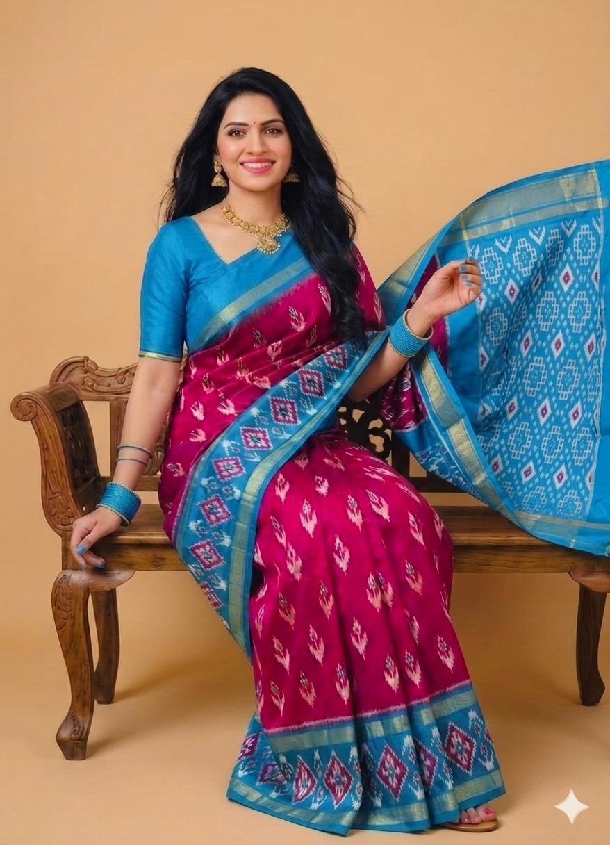 Lightweight Ikat Silk - PSRGL17-LSWBCTDCC-01