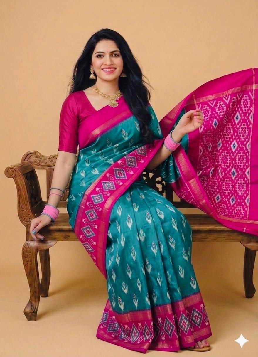 Lightweight Ikat Silk - PSRGL17-LSWBCTDCC-02