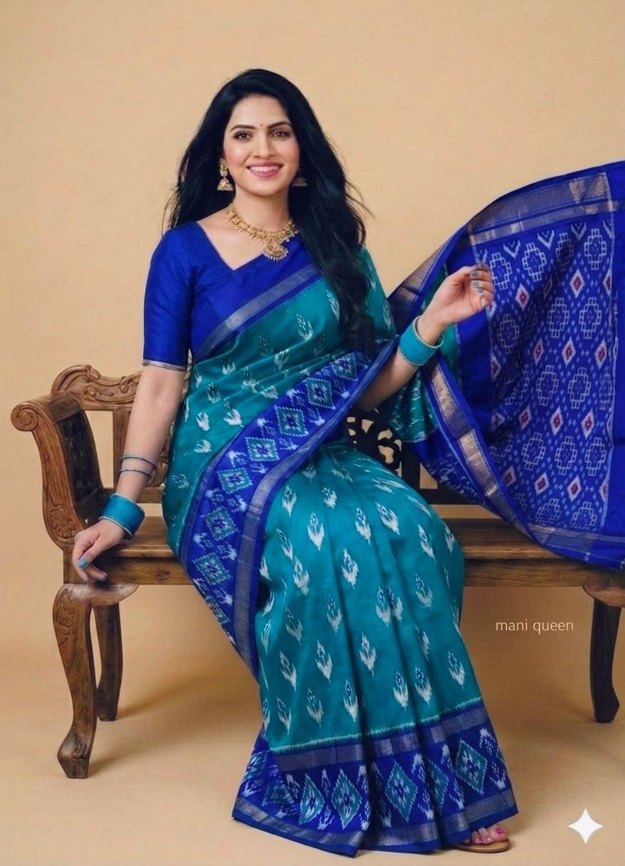 Lightweight Ikat Silk - PSRGL17-LSWBCTDCC-03