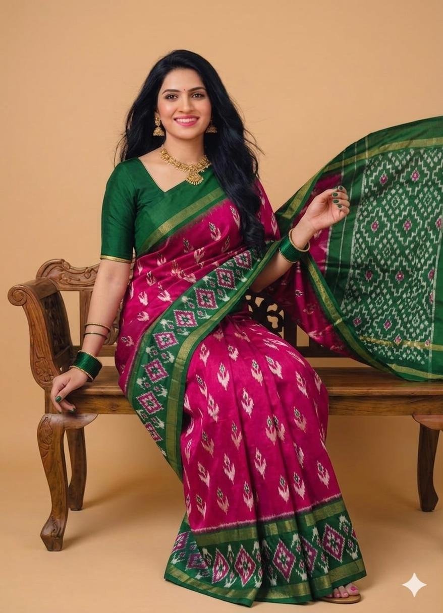 Lightweight Ikat Silk - PSRGL17-LSWBCTDCC-04