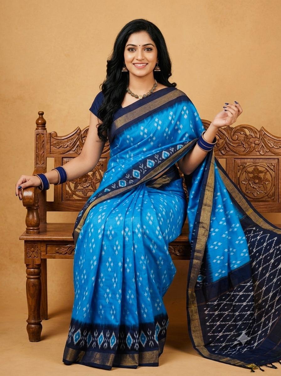 Lightweight Ikat Silk - PSRGL17-LSWBCTDCC-09