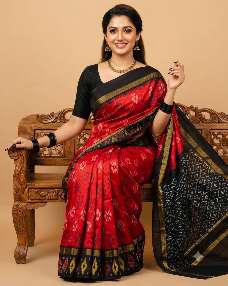 Lightweight Ikat Silk - PSRGL17-LSWBCTDCC-103