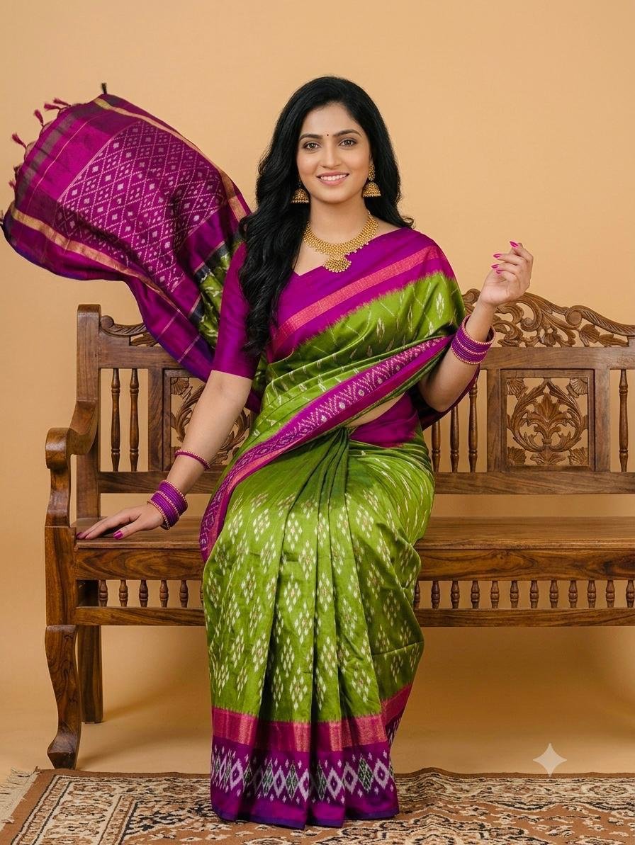 Lightweight Ikat Silk - PSRGL17-LSWBCTDCC-18