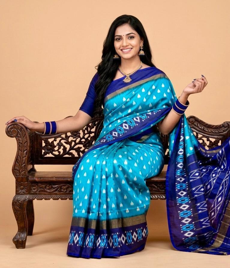 Lightweight Ikat Silk - PSRGL17-LSWBCTDCC-23