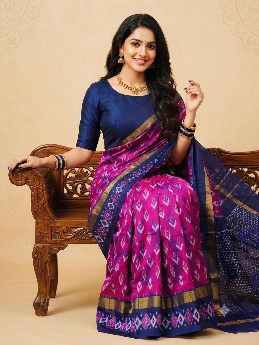 Lightweight Ikat Silk - PSRGL17-LSWBCTDCC-57