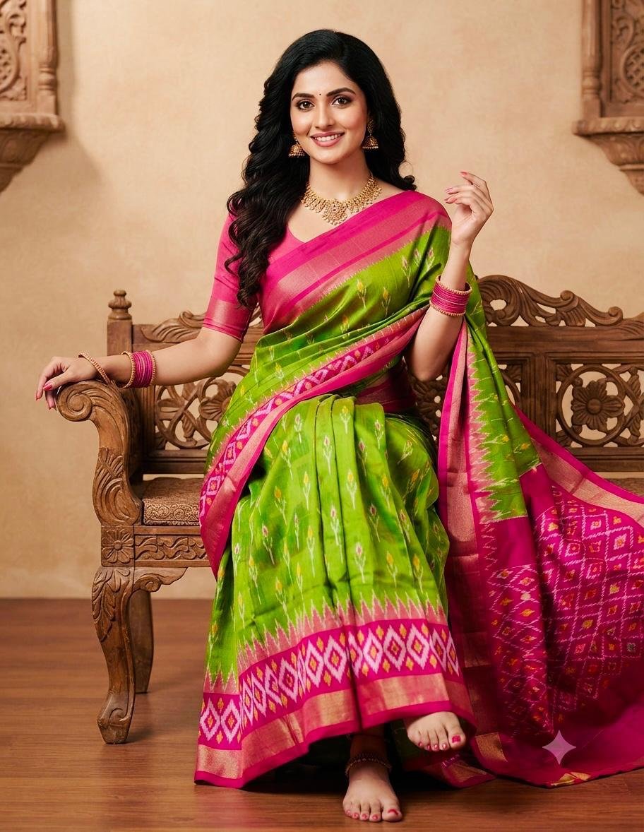 Lightweight Ikat Silk - PSRGL17-LSWBCTDCC-74