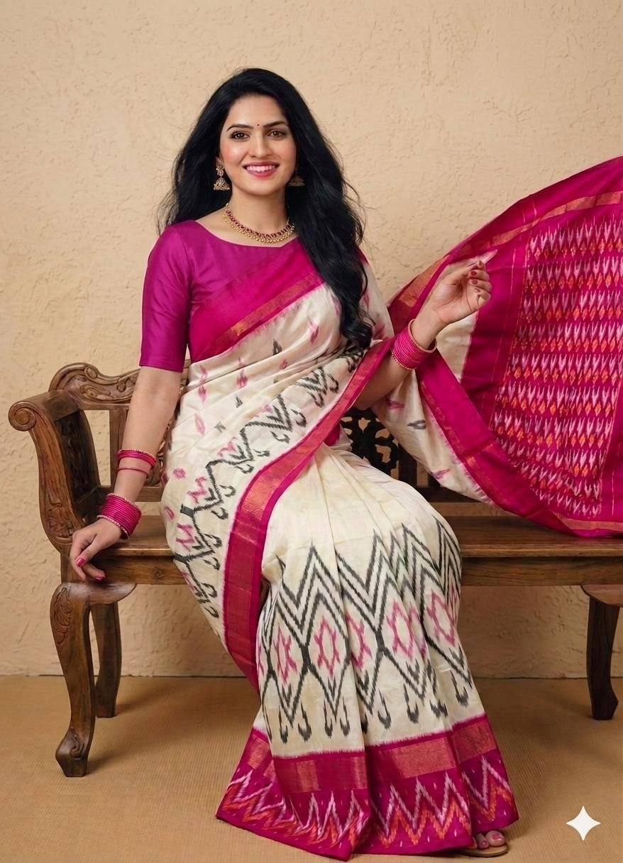 Lightweight Ikat Silk - PSRGL17-LSWBCTDCC-81