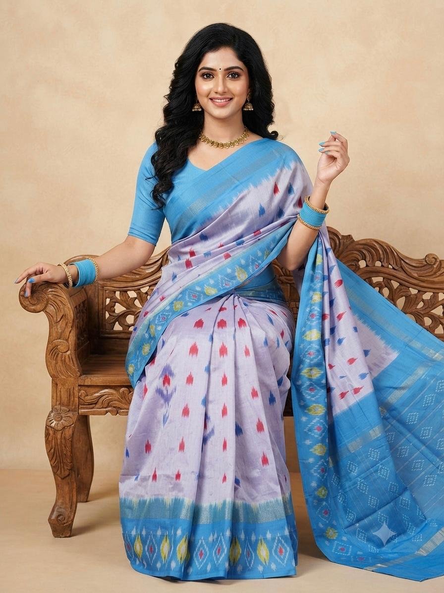 Lightweight Ikat Silk - PSRGL17-LSWBCTDCC-87