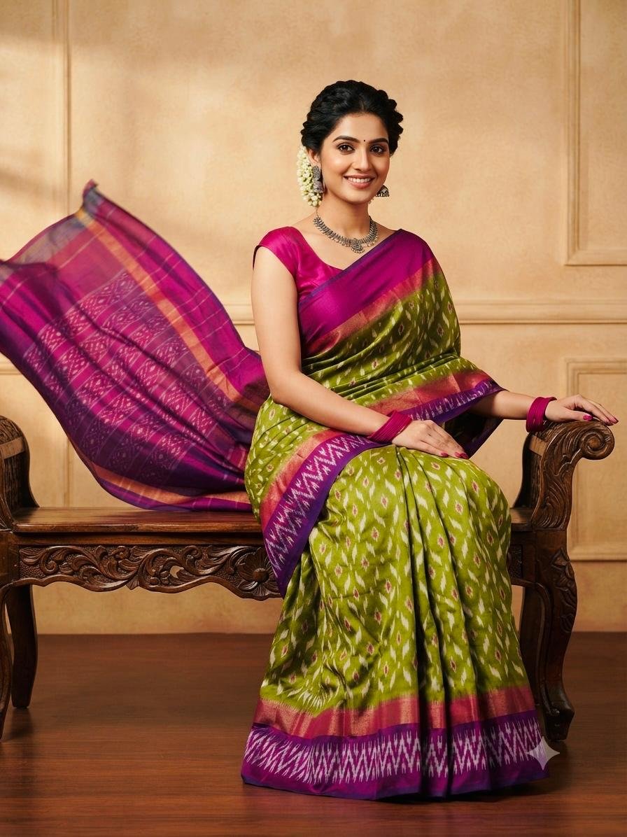 Lightweight Ikat Silk - PSRGL17-LSWBCTDCC-89
