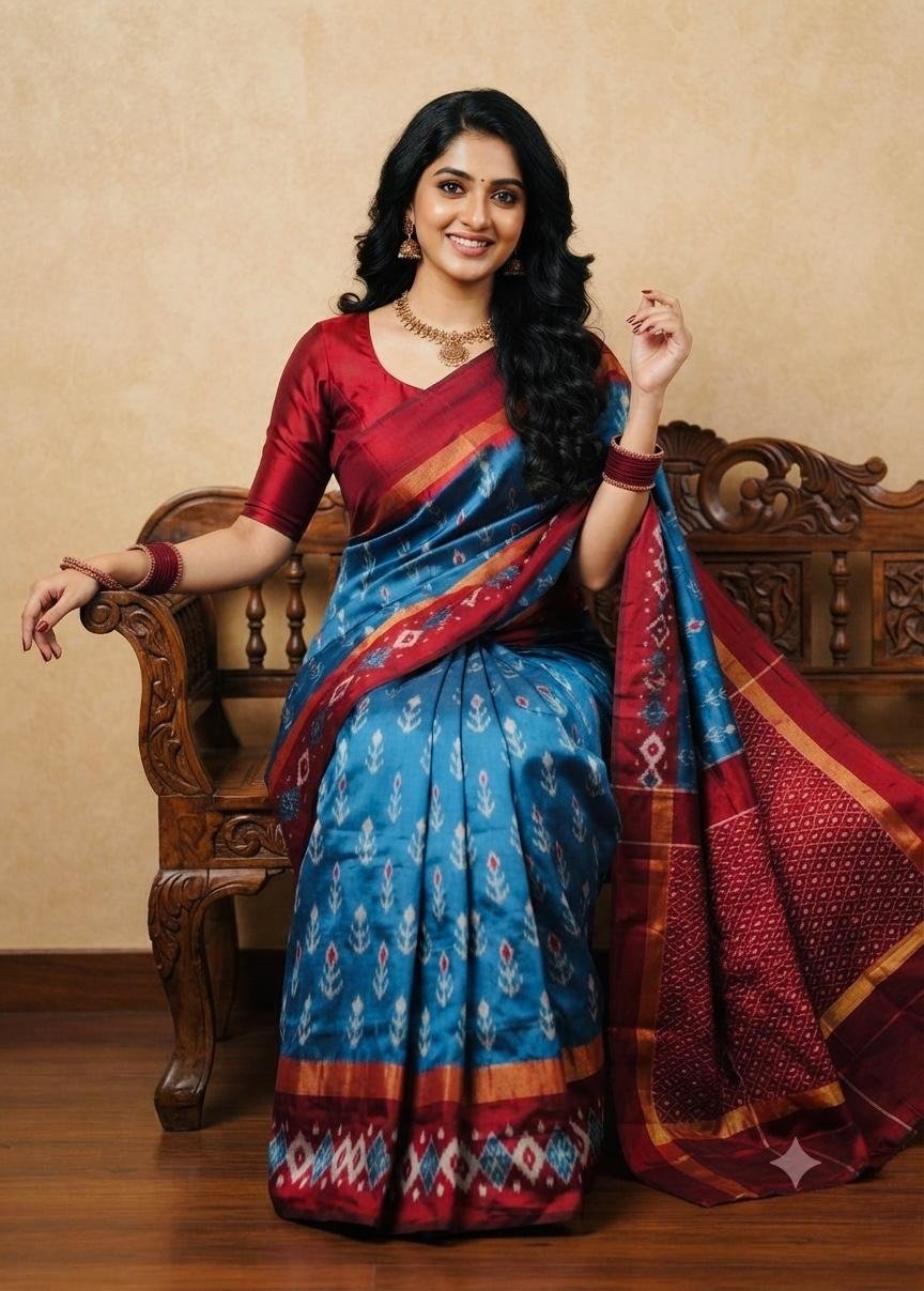 Lightweight Ikat Silk - PSRGL28-LSWBCTDCC-06