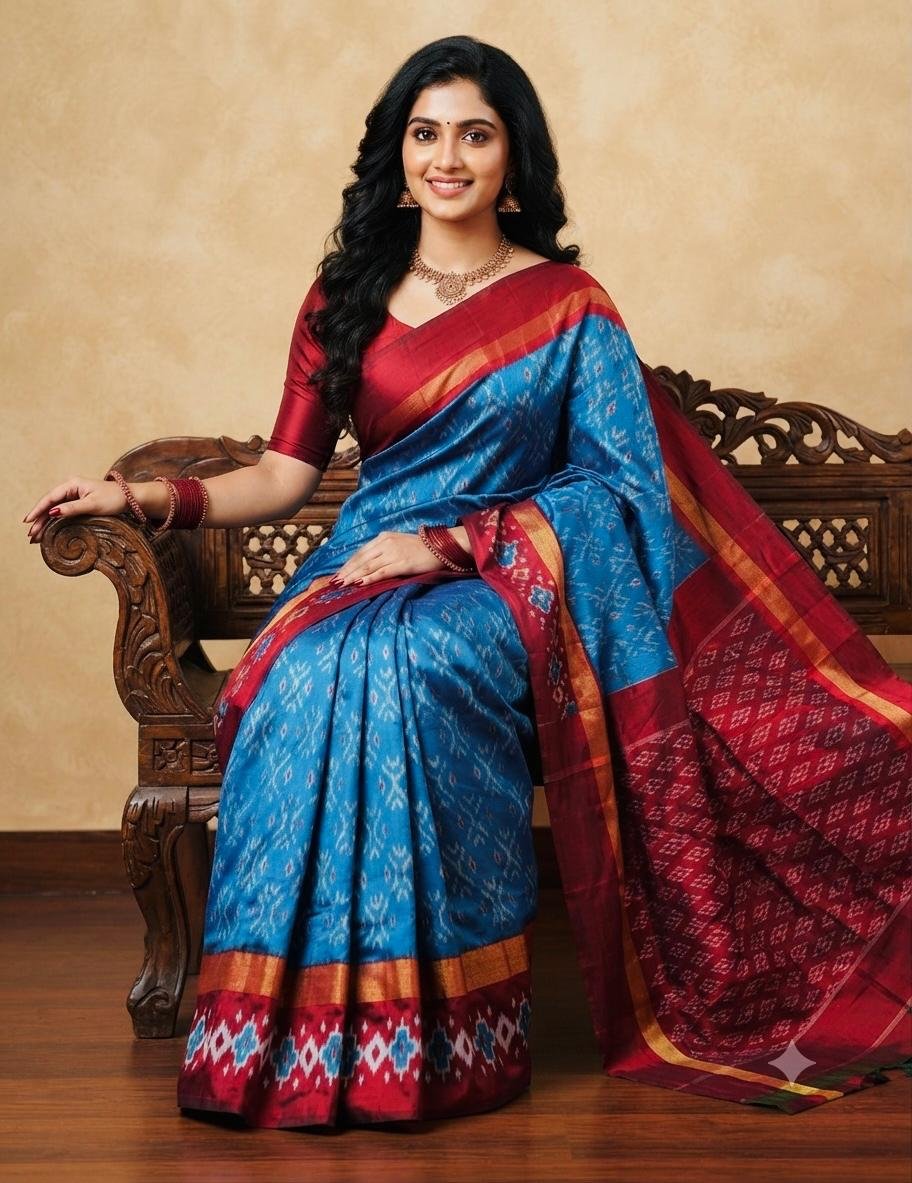 Lightweight Ikat Silk - PSRGL28-LSWBCTDCC-07