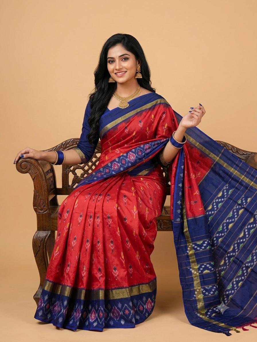 Lightweight Ikat Silk - PSRGL28-LSWBCTDCC-09