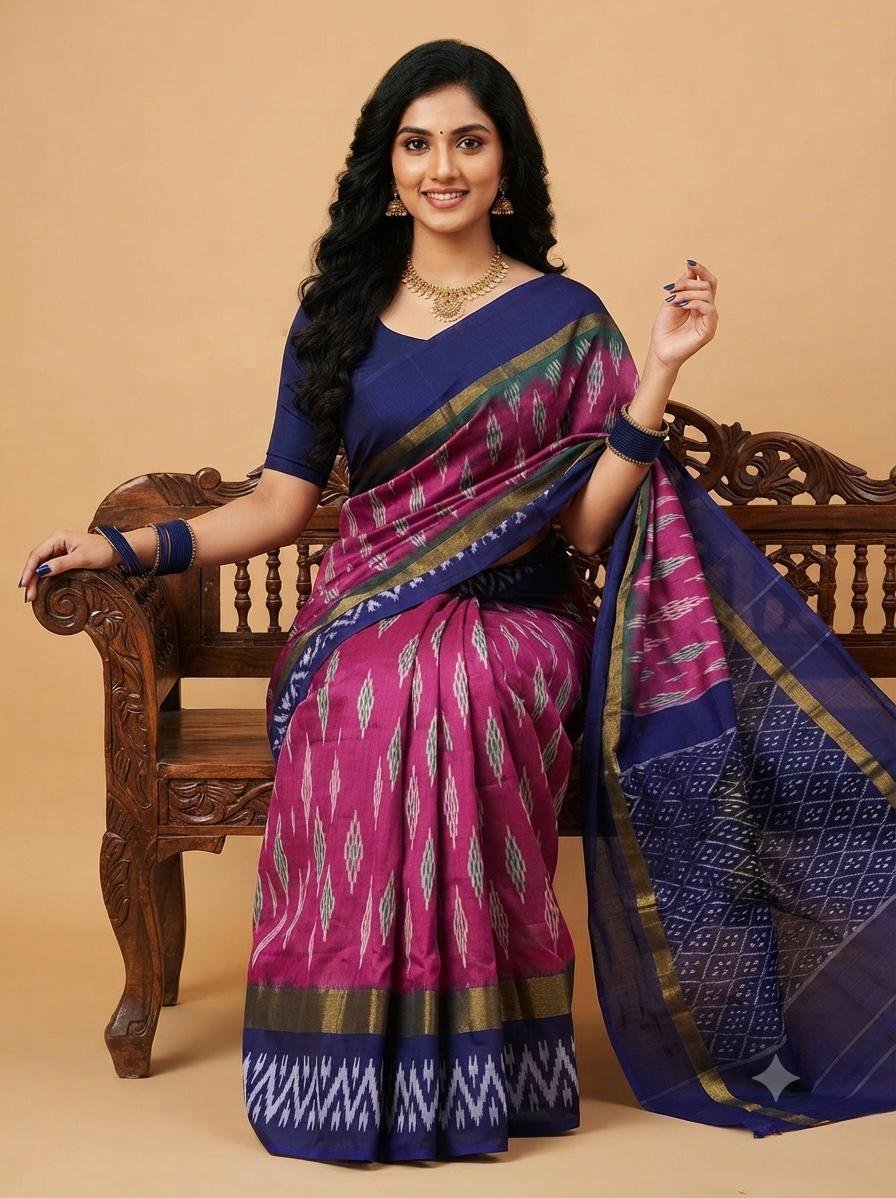 Lightweight Ikat Silk - PSRGL28-LSWBCTDCC-11