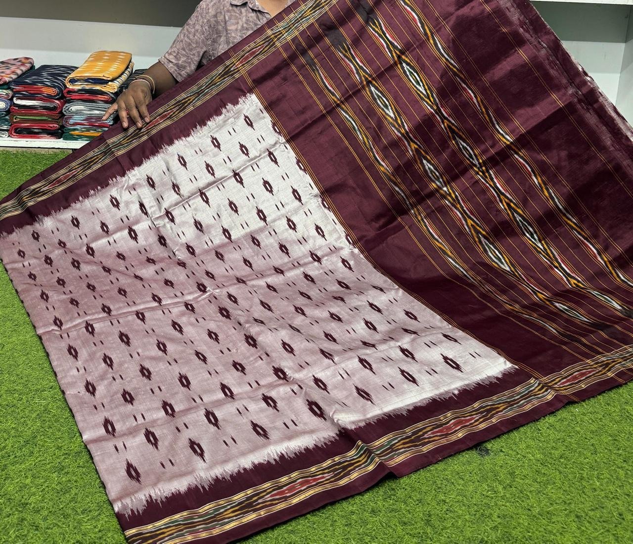 Lightweight Ikat Silk - PSRGL31-LSNBCSSDC-09