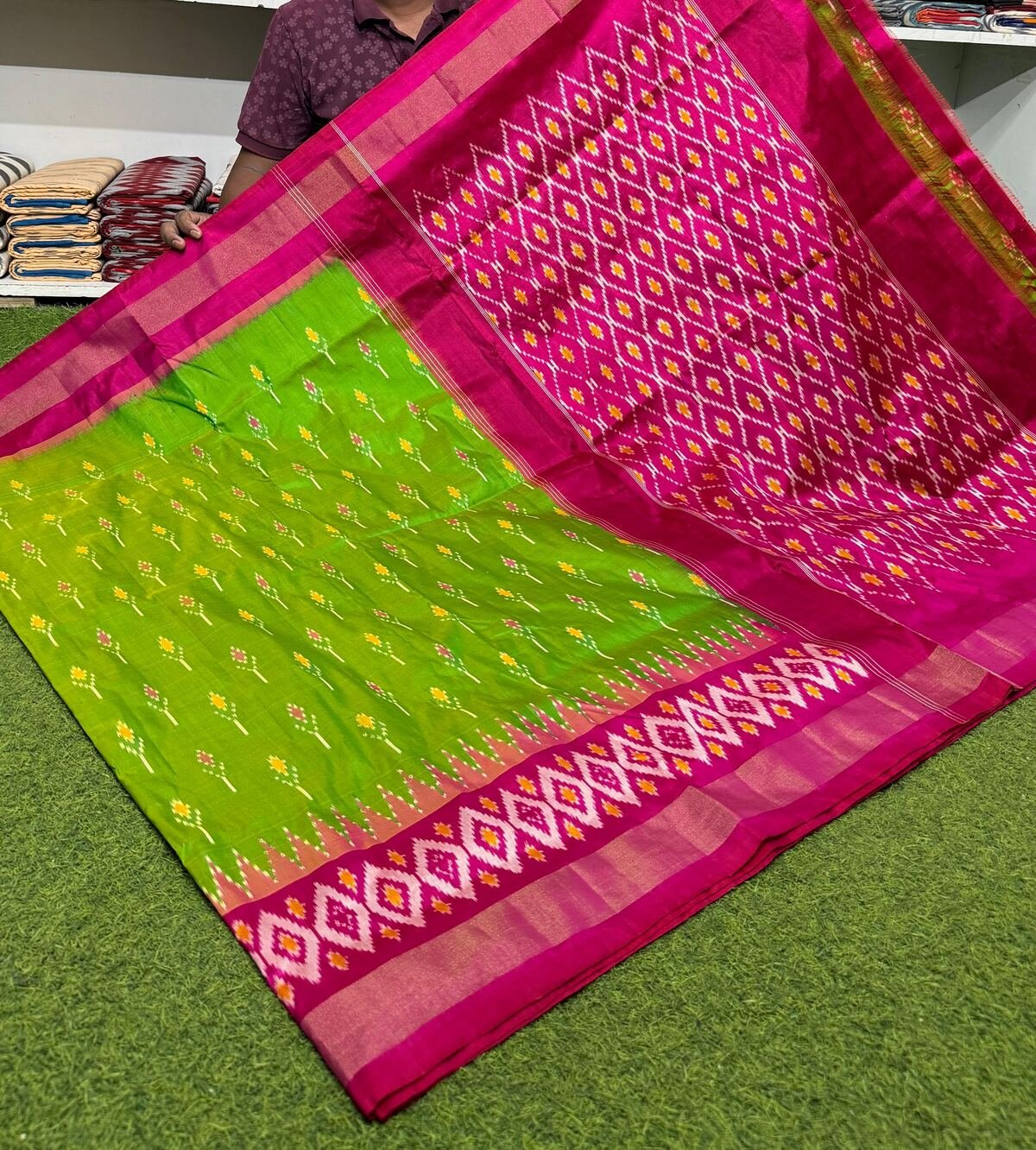 Lightweight Ikat Silk - PSRGN04-LSWBDTDDC-05