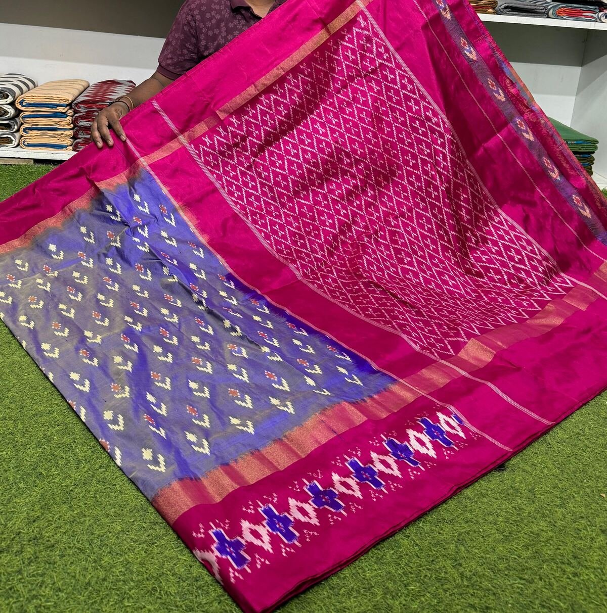 Lightweight Ikat Silk - PSRGN04-LSWBDTDDC-12