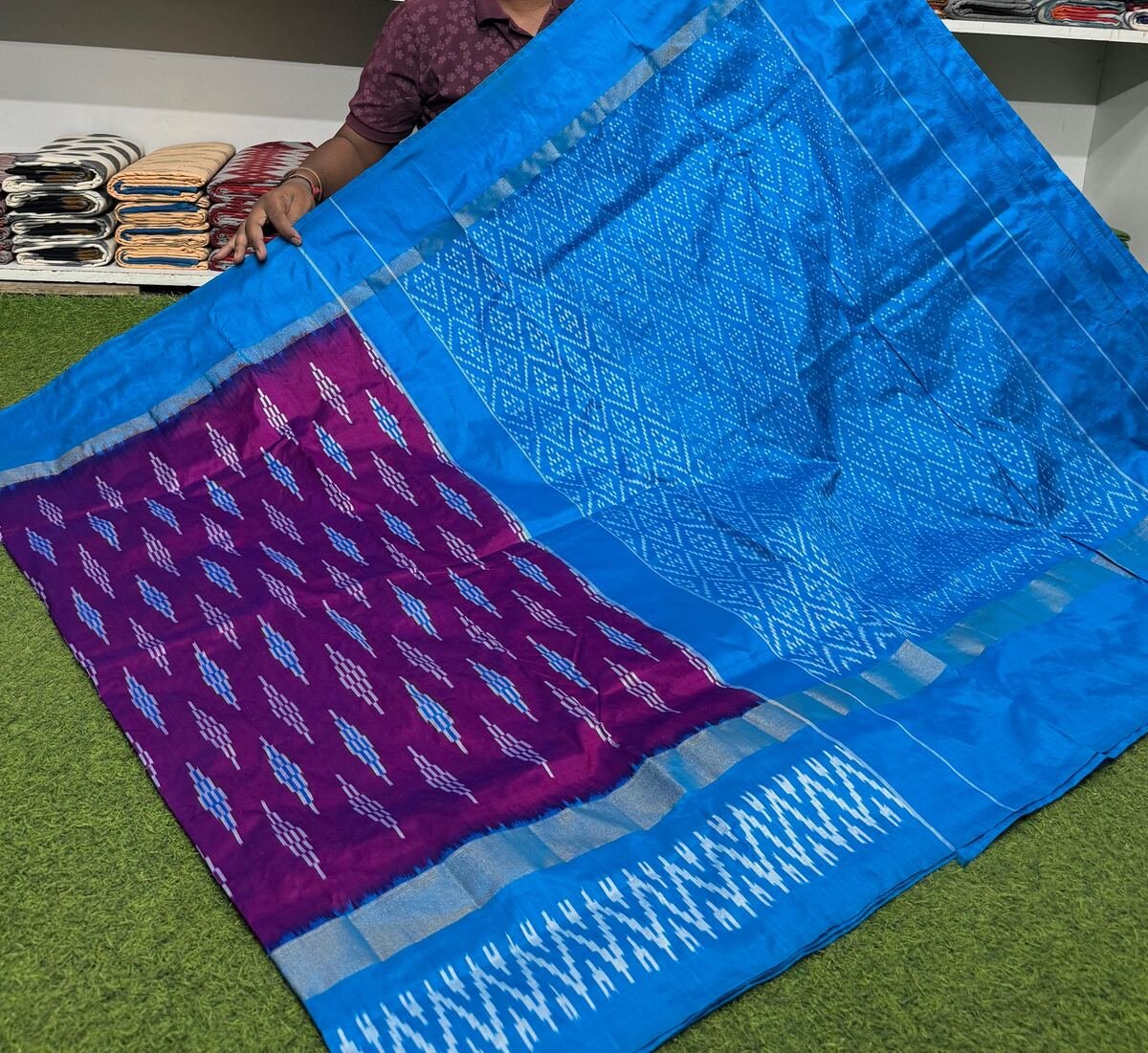 Lightweight Ikat Silk - PSRGN04-LSWBDTDDC-13