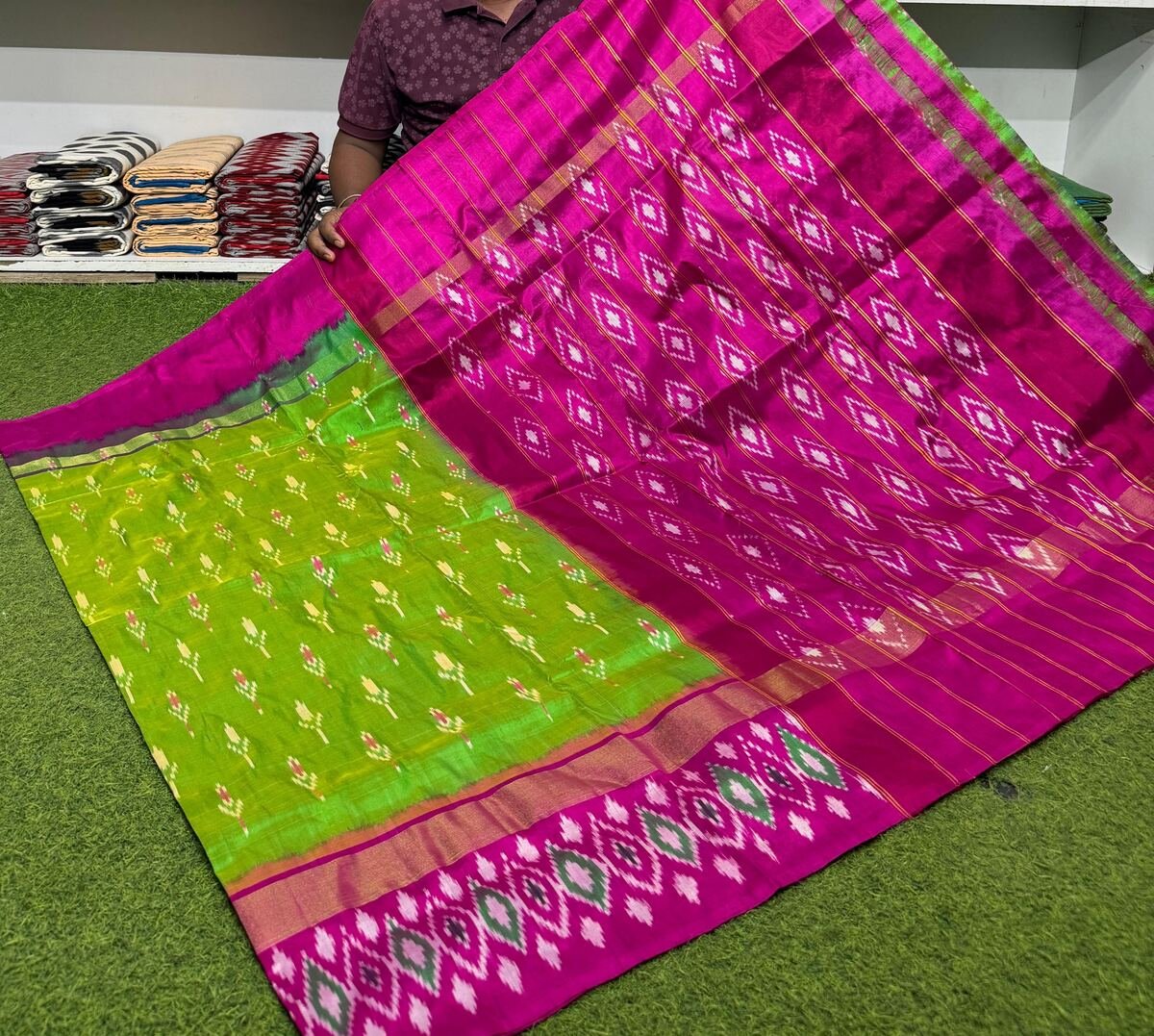 Lightweight Ikat Silk - PSRGN04-LSWBDTDDC-25