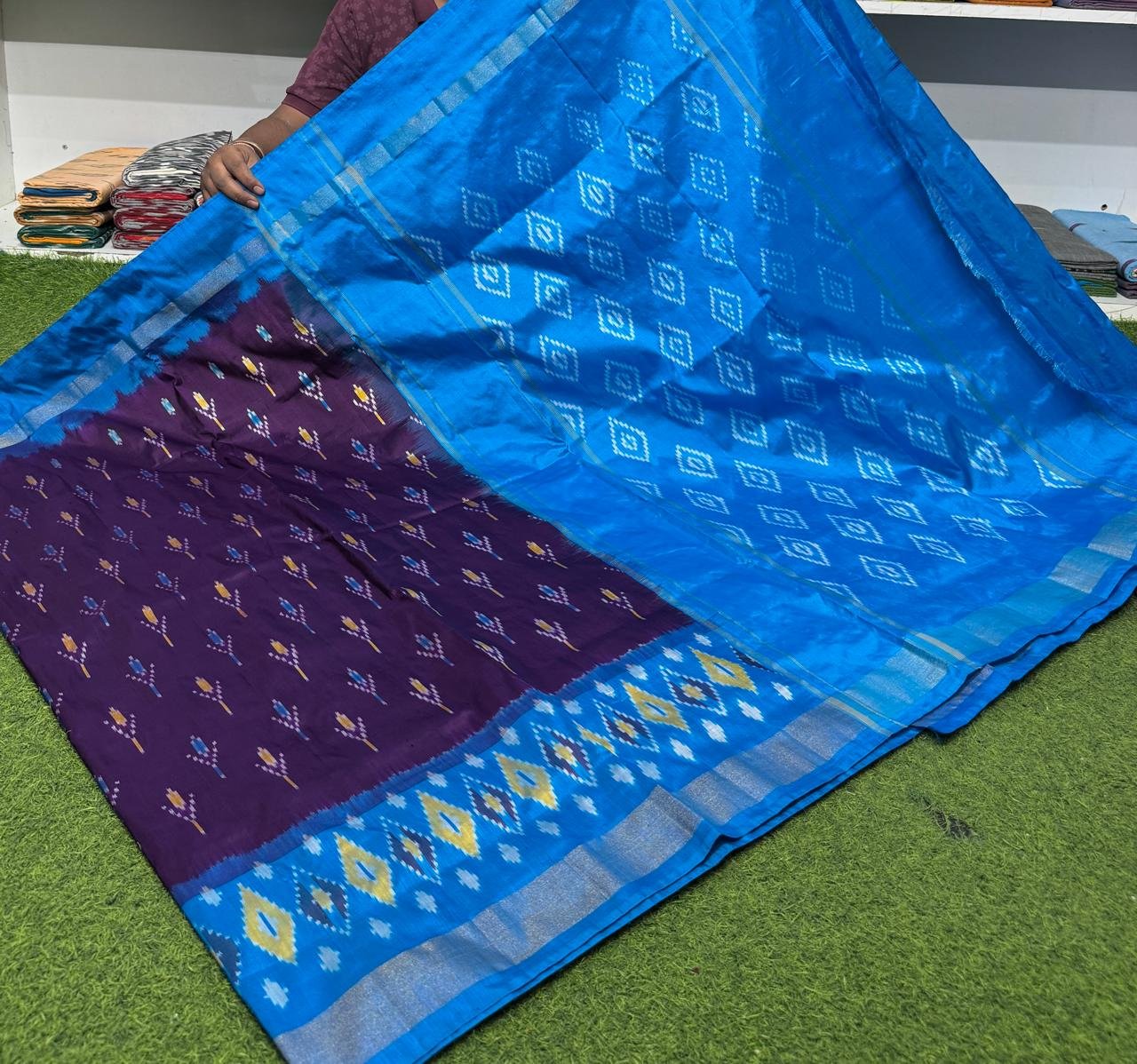 Lightweight Ikat Silk - PSRGO01-LSWBDTZCD-12