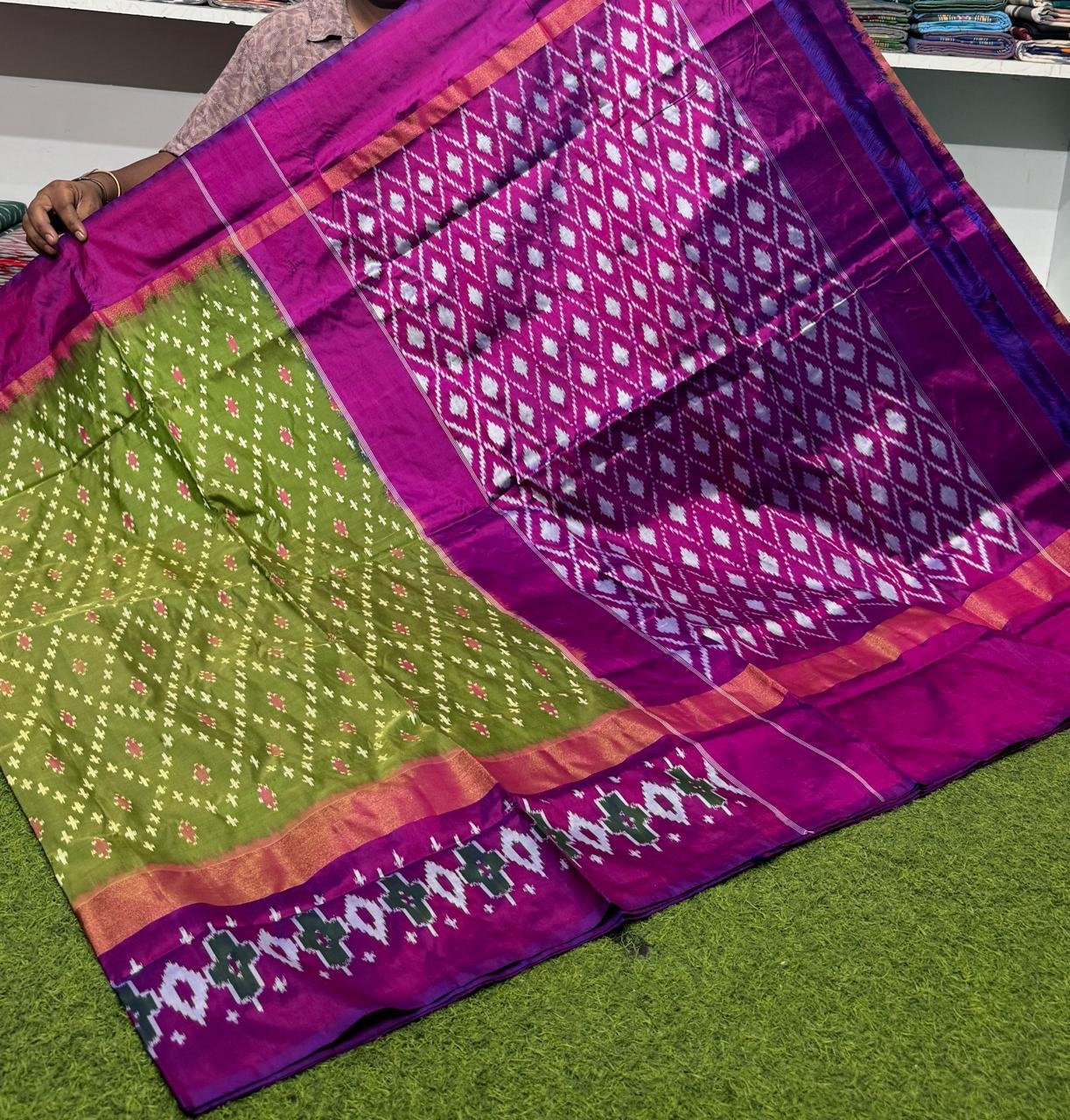 Lightweight Ikat Silk - PSRGO01-LSWBDTZCD-46