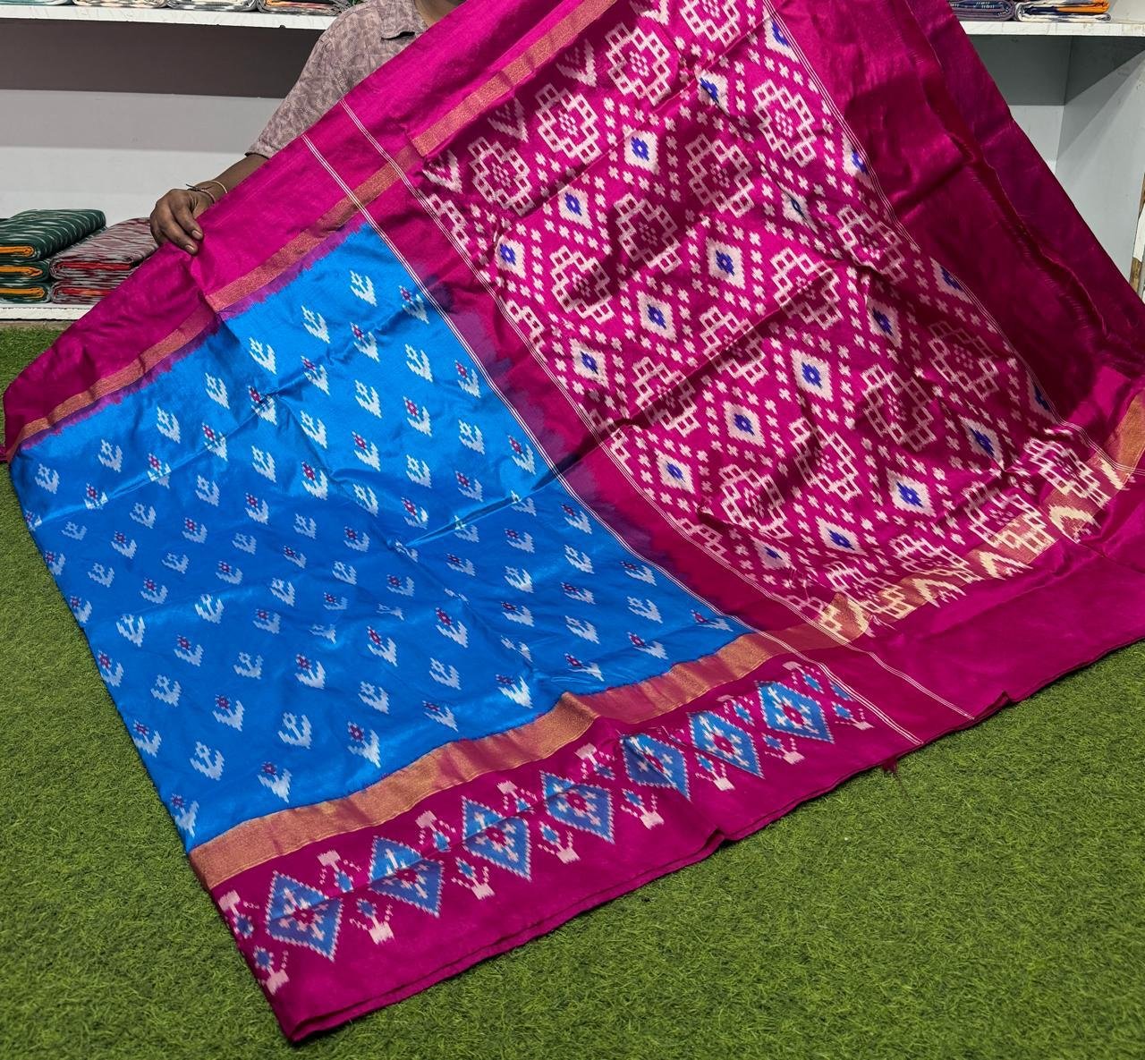 Lightweight Ikat Silk - PSRGO01-LSWBDTZCD-51
