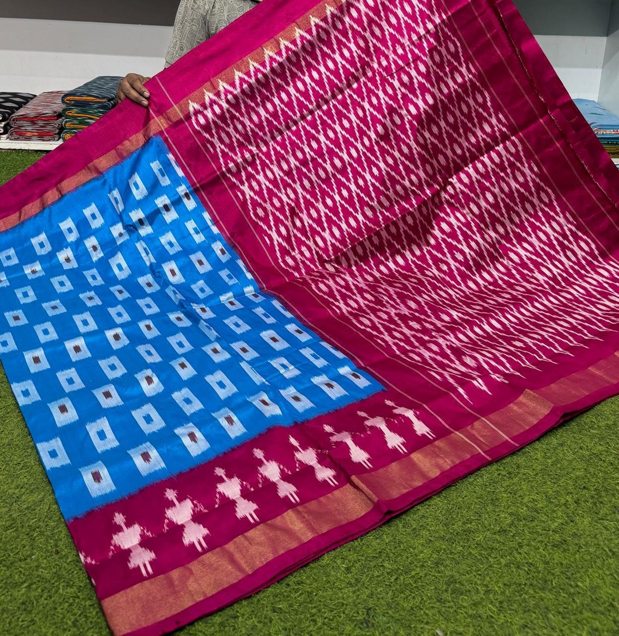 Lightweight Ikat Silk - PSRGO12-LSWBDTZCD-08