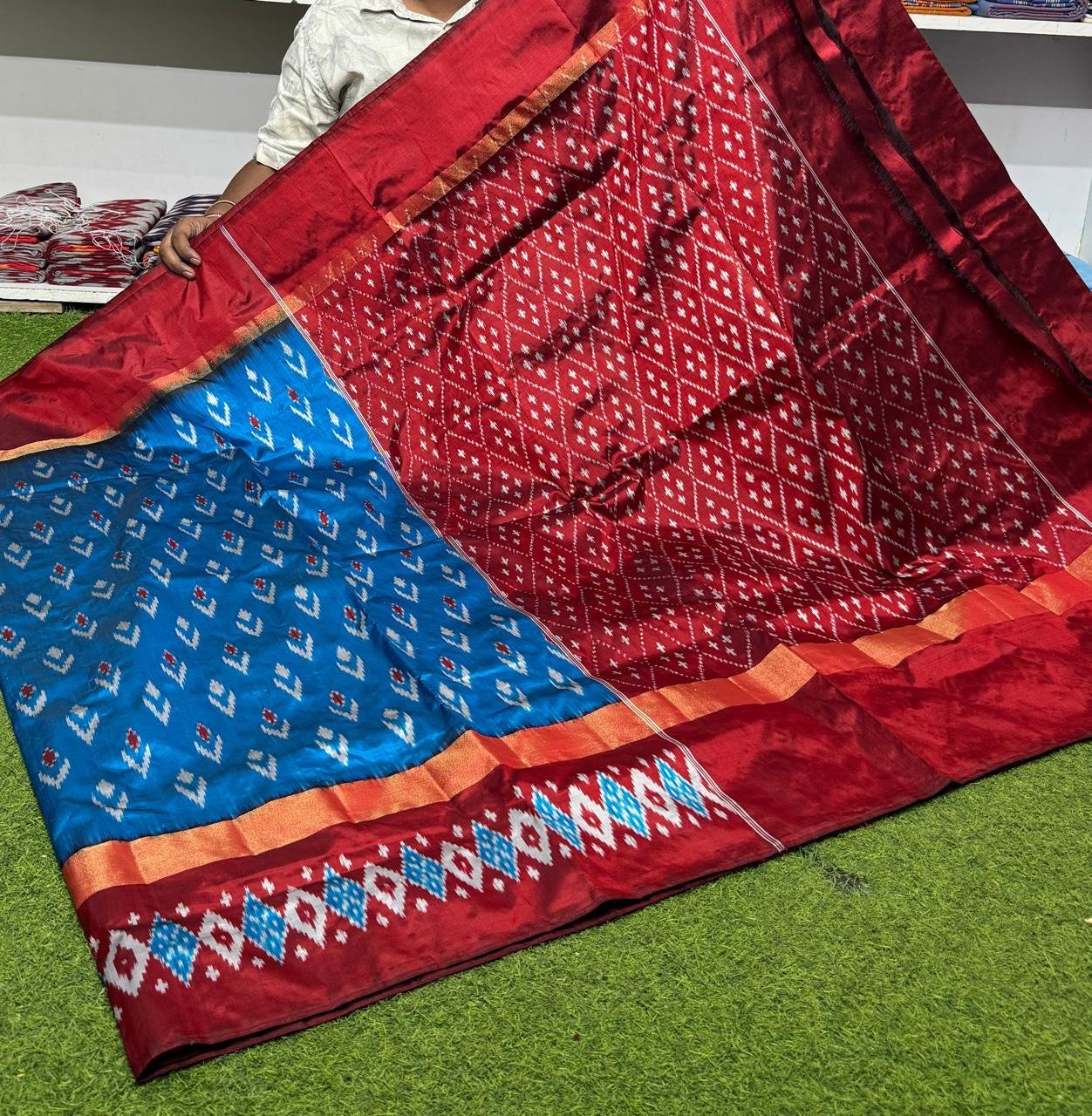 Lightweight Ikat Silk - PSRGO12-LSWBDTZCD-14