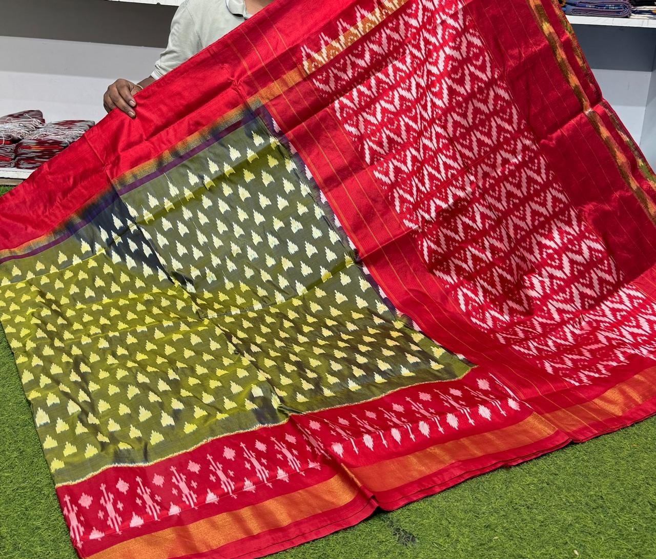Lightweight Ikat Silk - PSRGO12-LSWBDTZCD-21