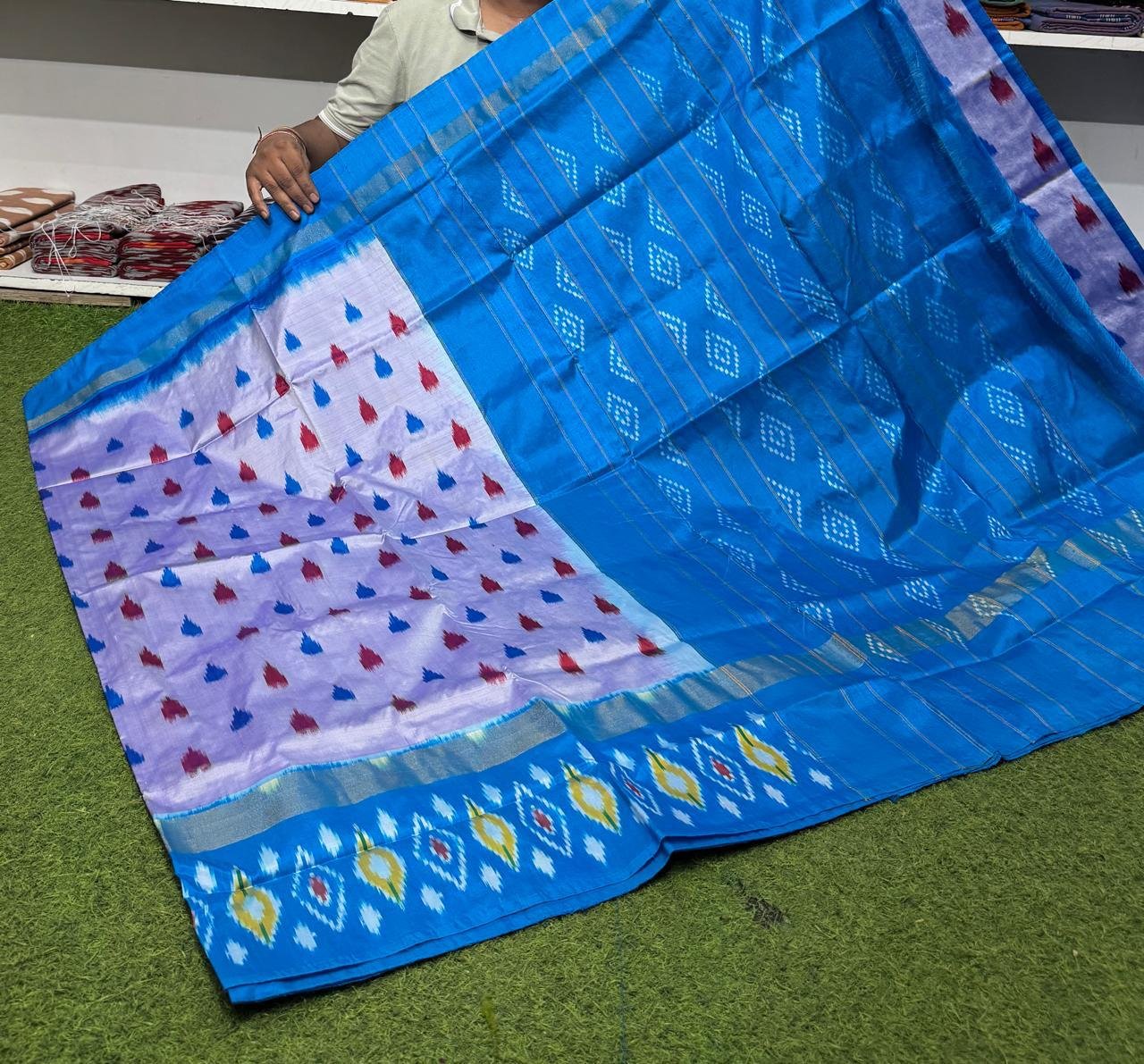 Lightweight Ikat Silk - PSRGO12-LSWBDTZCD-25