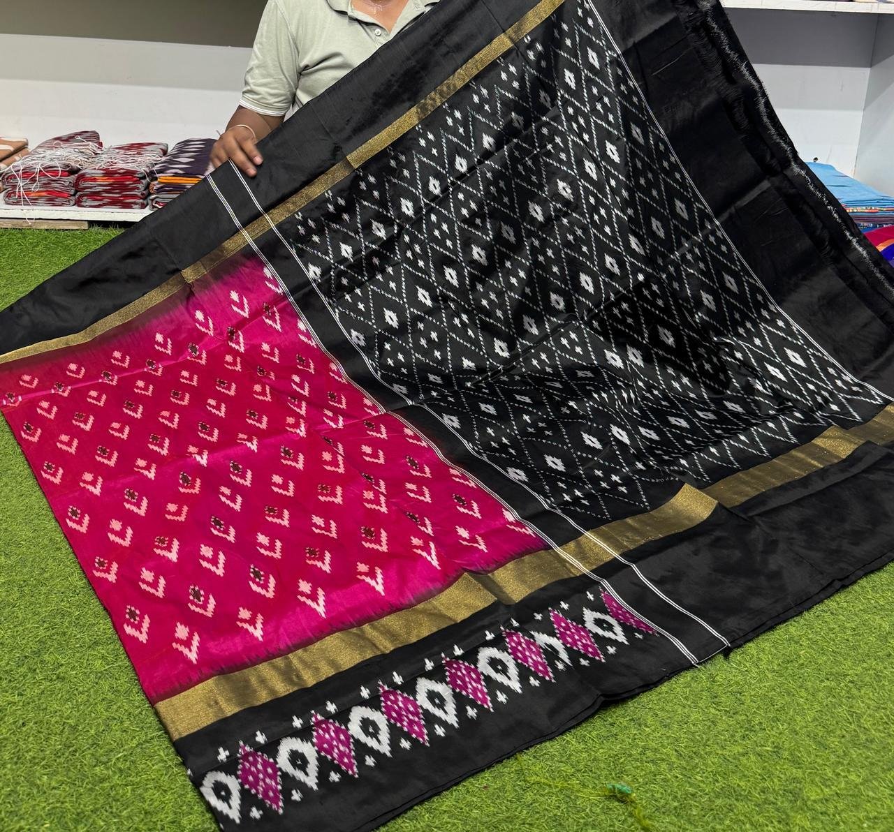 Lightweight Ikat Silk - PSRGO12-LSWBDTZCD-39