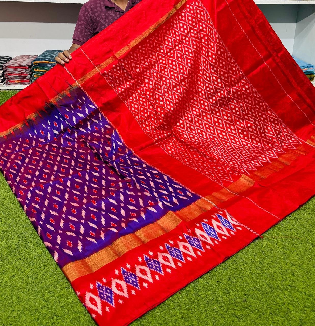 Lightweight Ikat Silk - PSRGO12-LSWBDTZCD-40