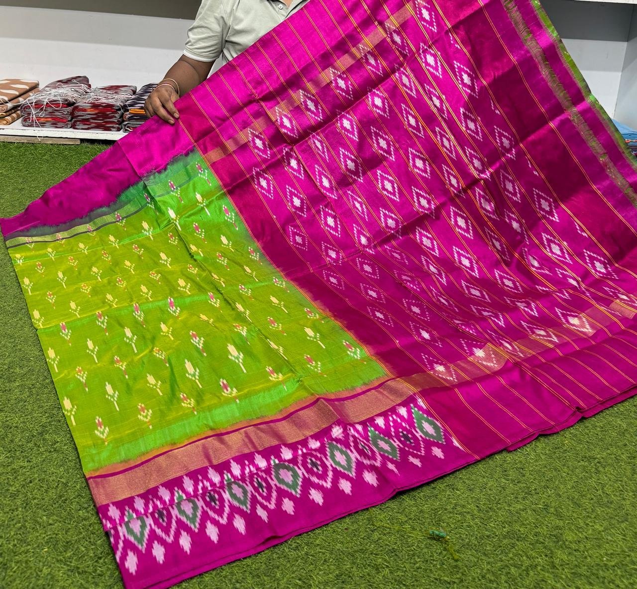 Lightweight Ikat Silk - PSRGO12-LSWBDTZCD-41